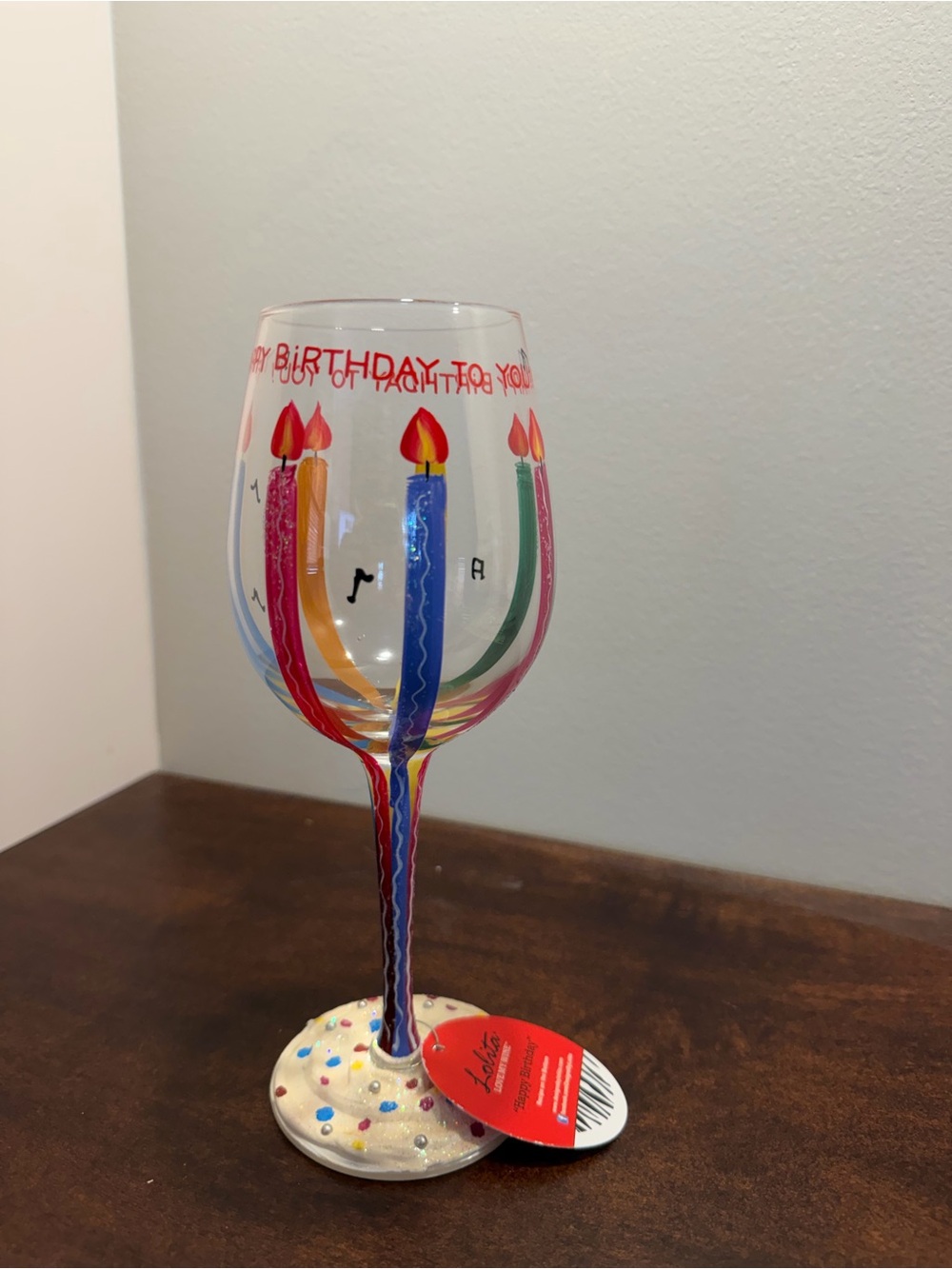 Lolita Happy Birthday Hand-Painted Wine Glass - Love My Wine